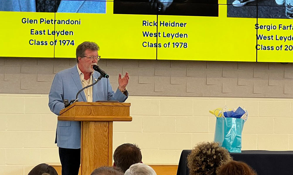 Rick Heidner inducted into West Leyden Wall of Fame